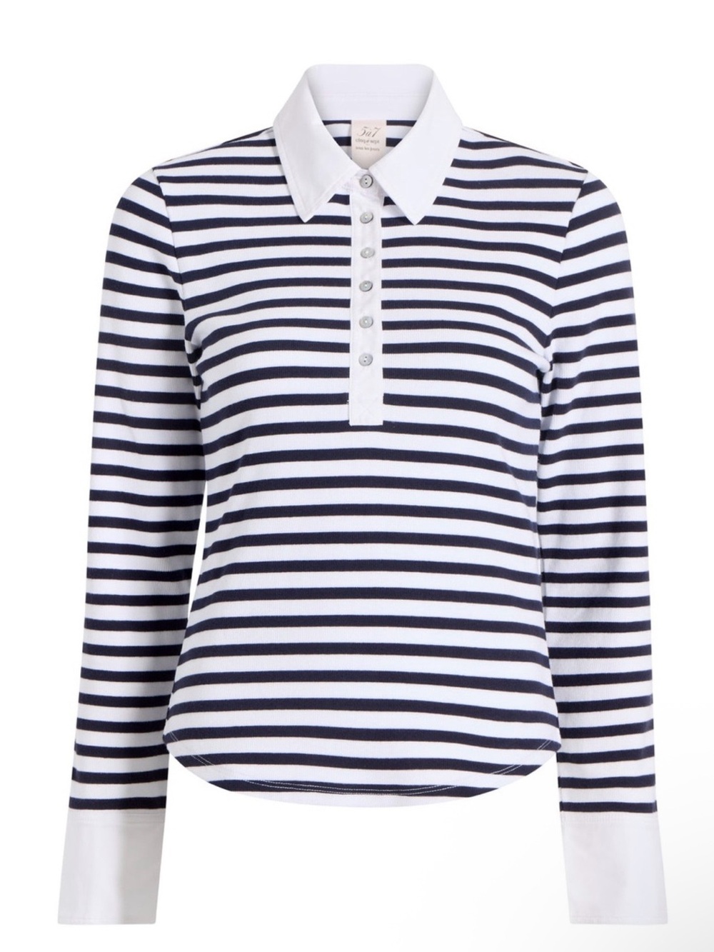 Cinq A Sept Striped Long-Sleeve Jaden Top NWT Small